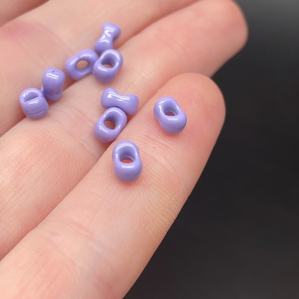 4*6 мм , Бусина - разделитель фиолетовая эмаль уп.10шт