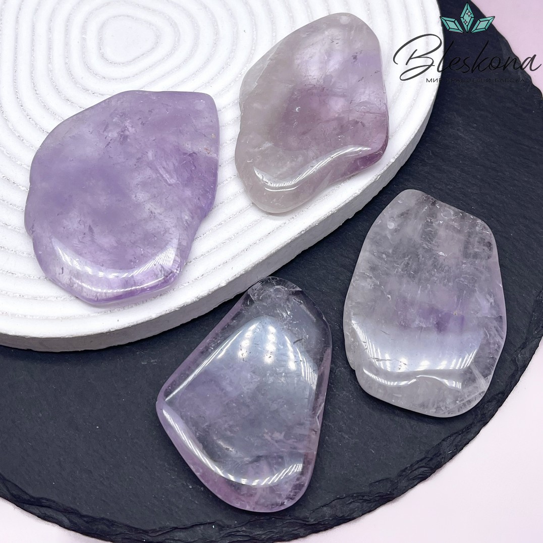 Подвеска фриформ Аметист (53-68)*(37-51) мм