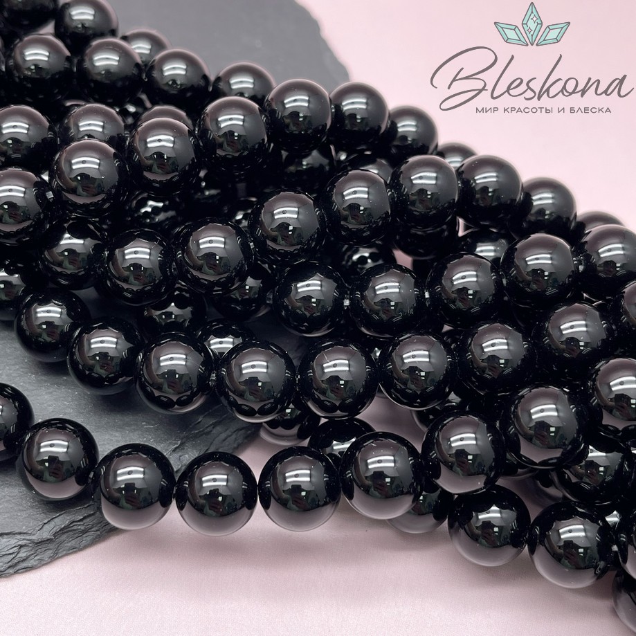 Агат черный 12 мм 