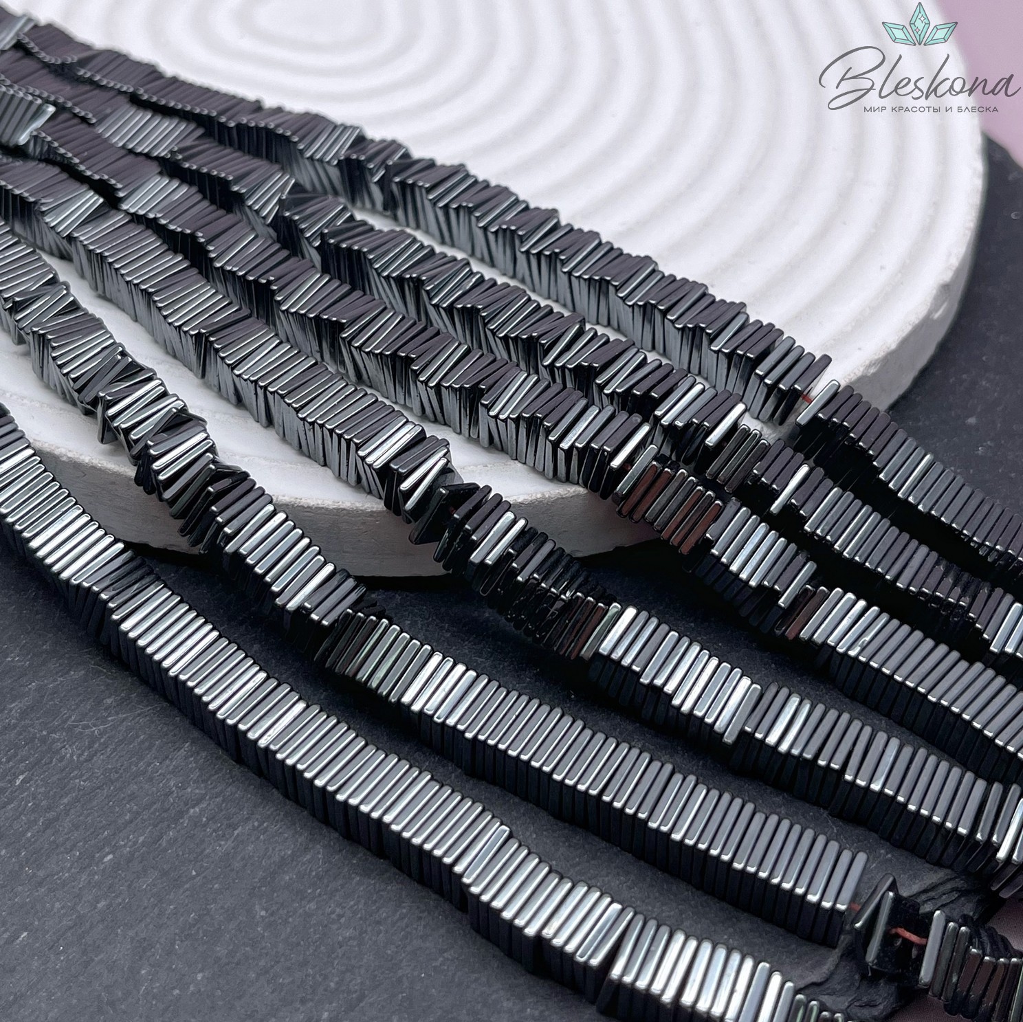 6мм Гематин имитация, квадрат