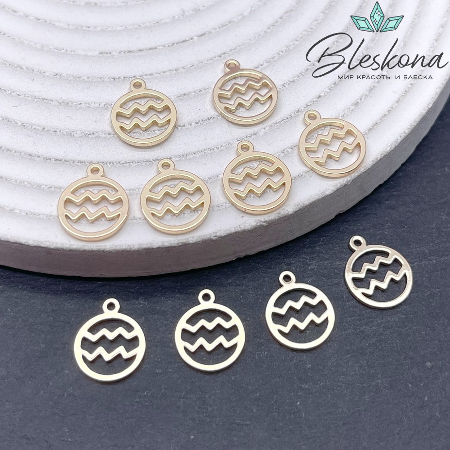 13*11 мм Цвет золото, Подвеска Водолей