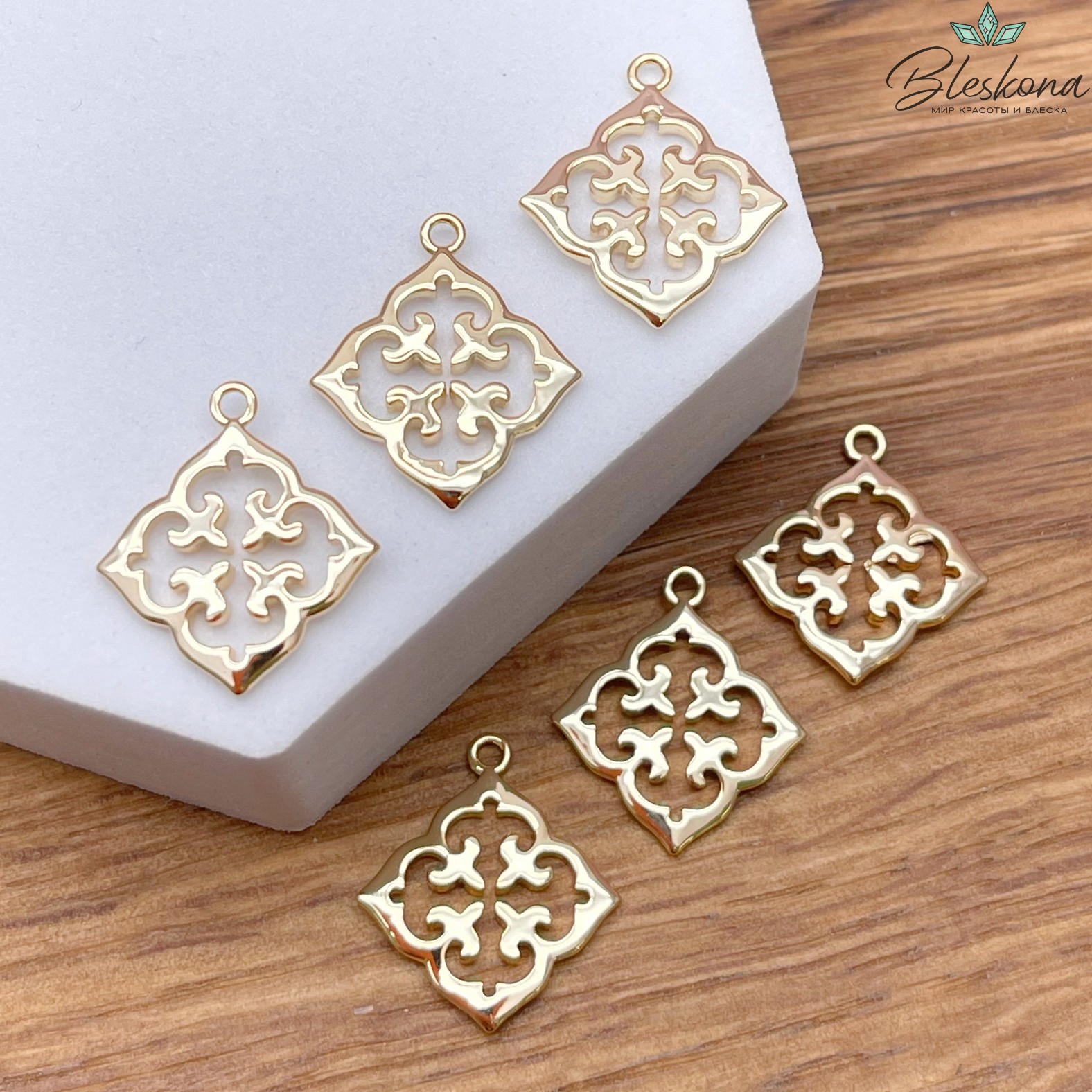 19*16,5 мм Цвет золото, Подвеска Этно №5