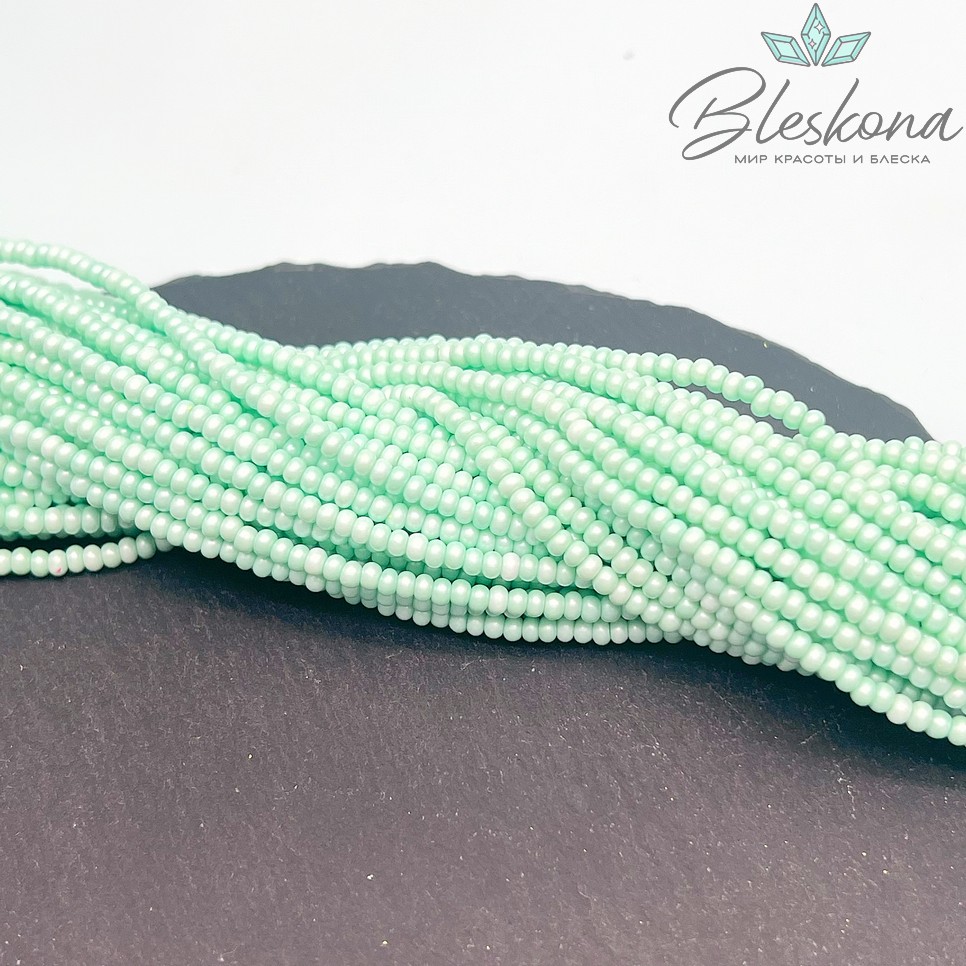 3*2 мм Бусины стекло рондель перламутрово- зеленые