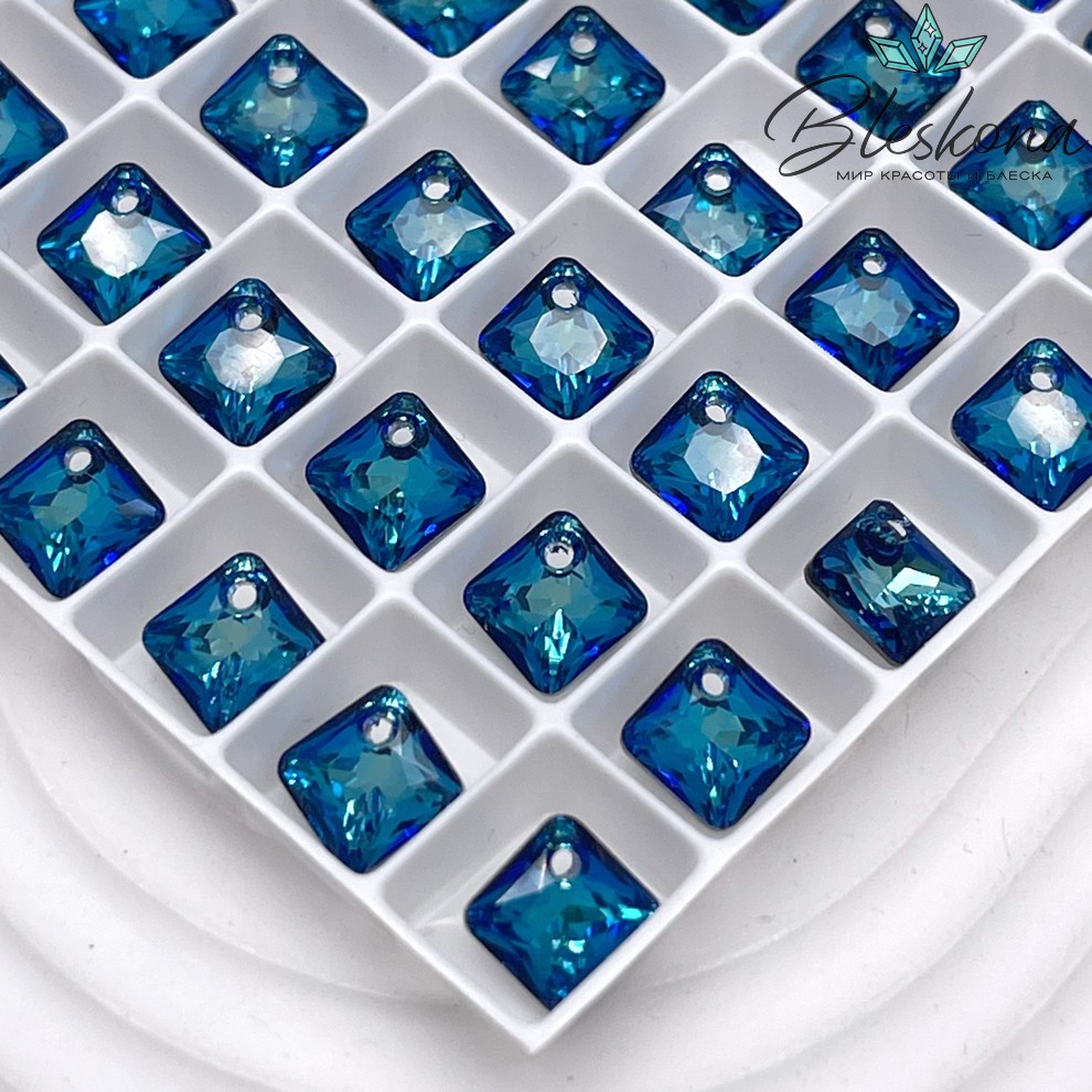 6431 Princess Cut  9 мм Crystal Bermuda Blue P