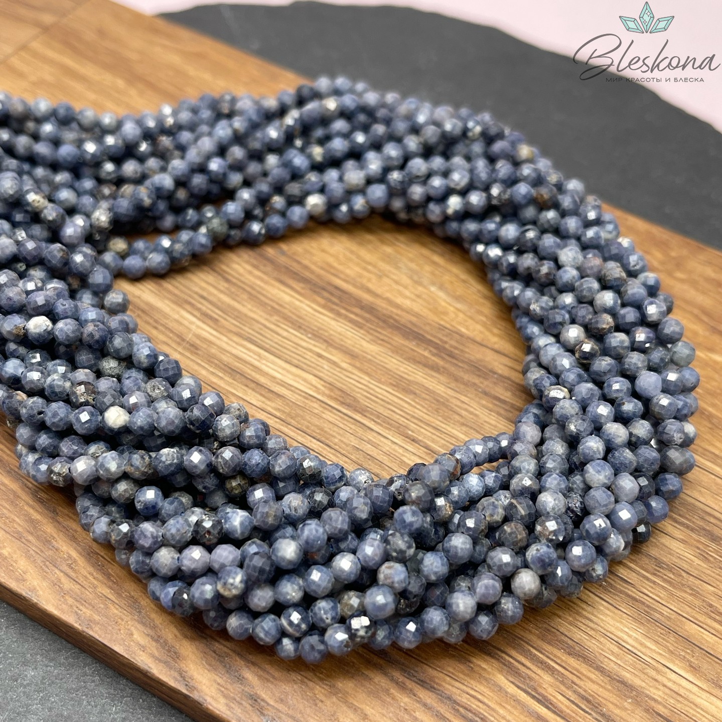 Сапфировый корунд алмазная огранка №2 4 мм