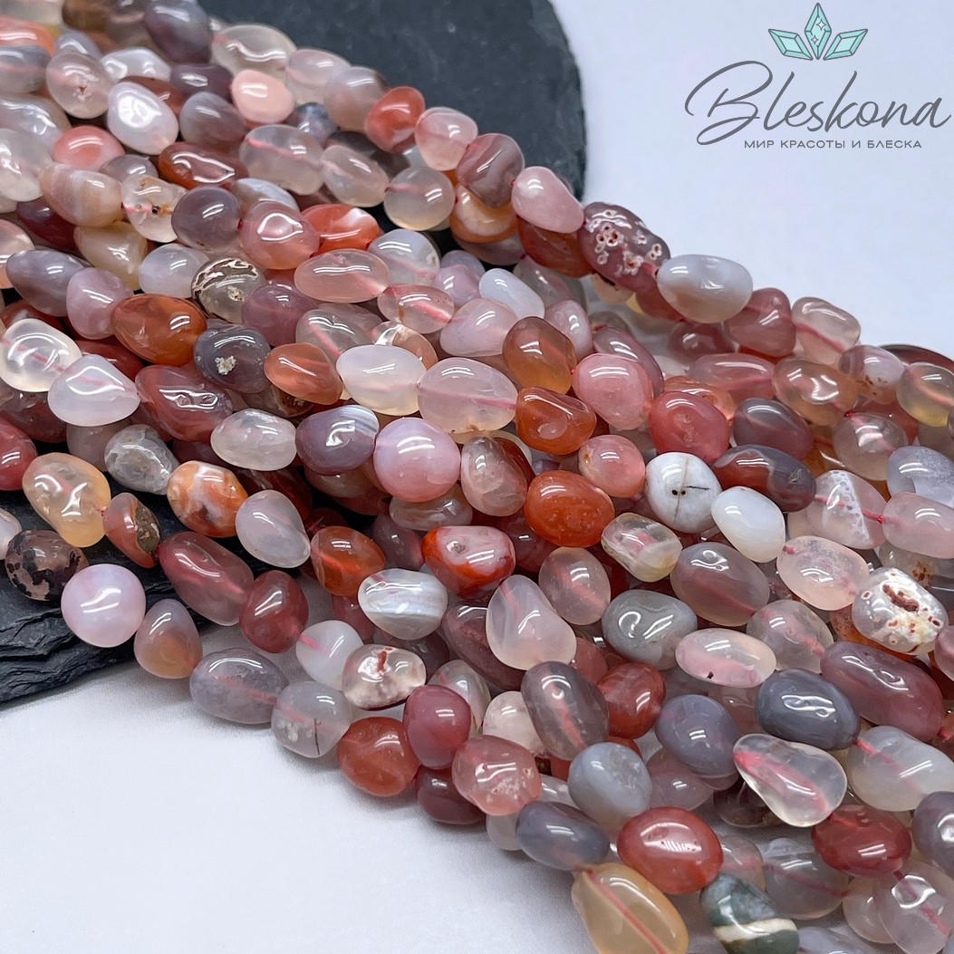 Агат галтовка №1 8-10 мм 