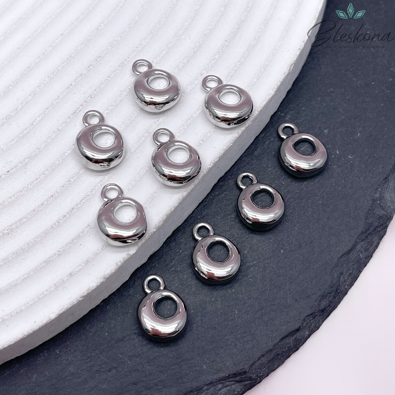 13 мм Цвет серебро, Буква гладкая O