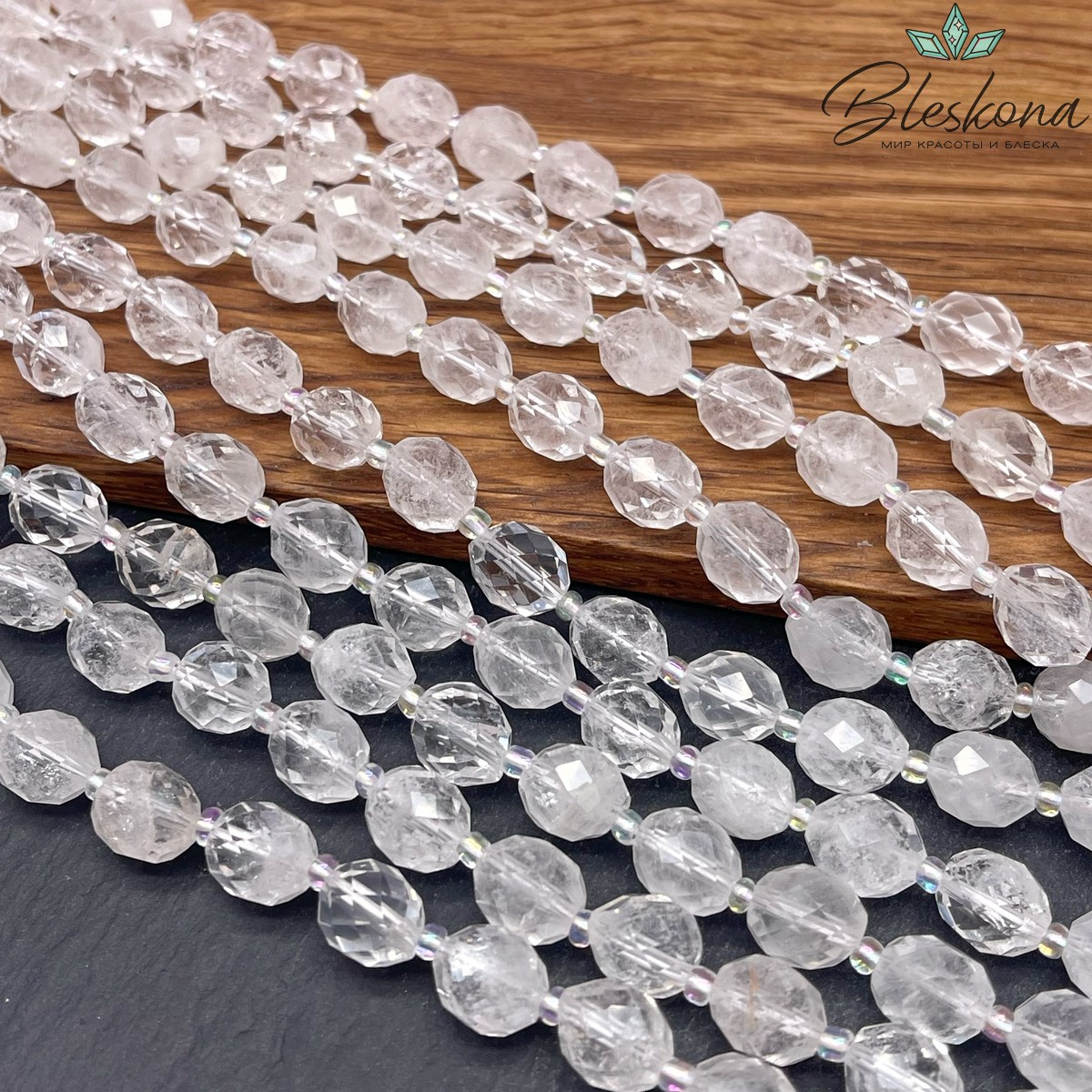 Горный хрусталь овал огранка  10*8 мм