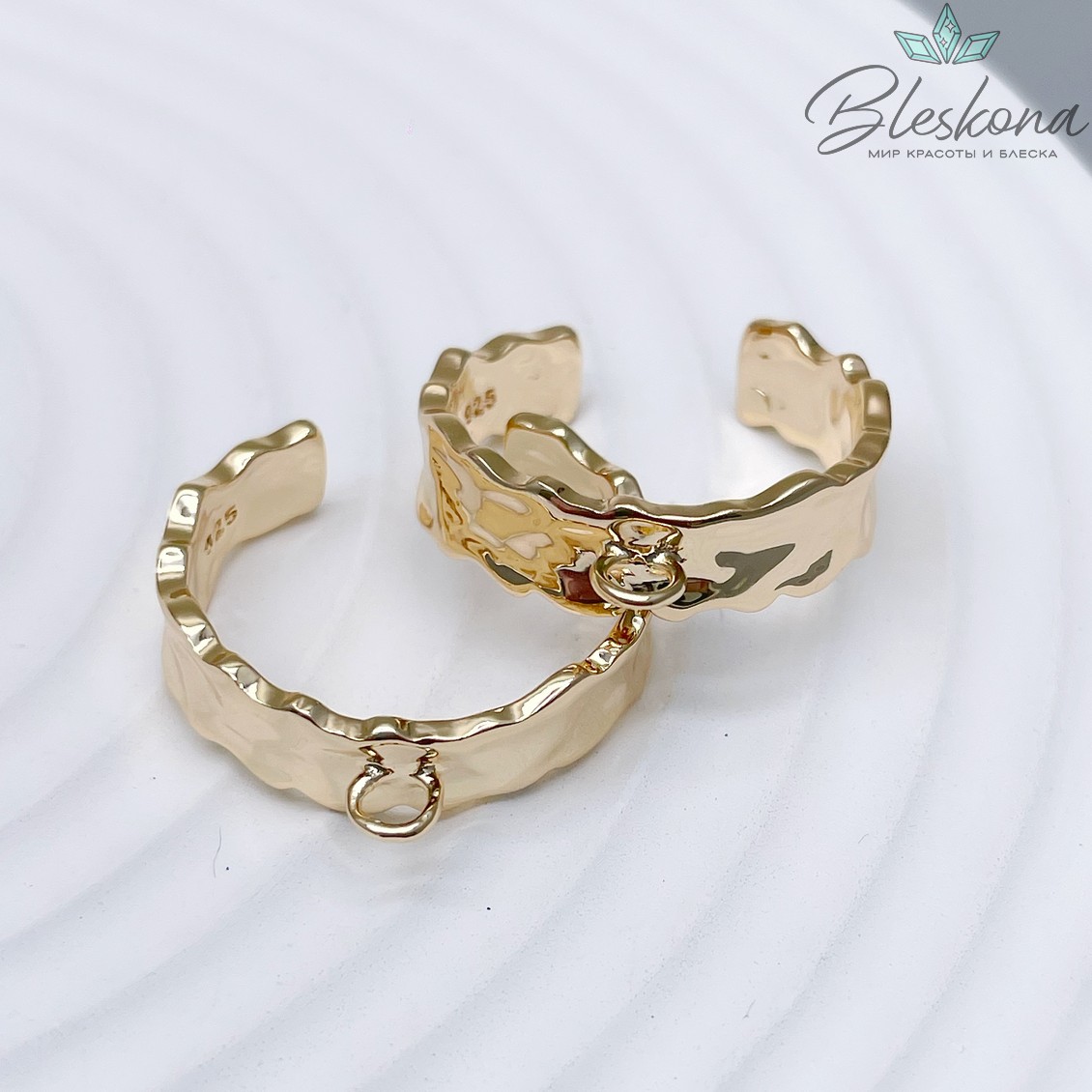 20мм, Цвет золото, Основа для колец Люкс №2