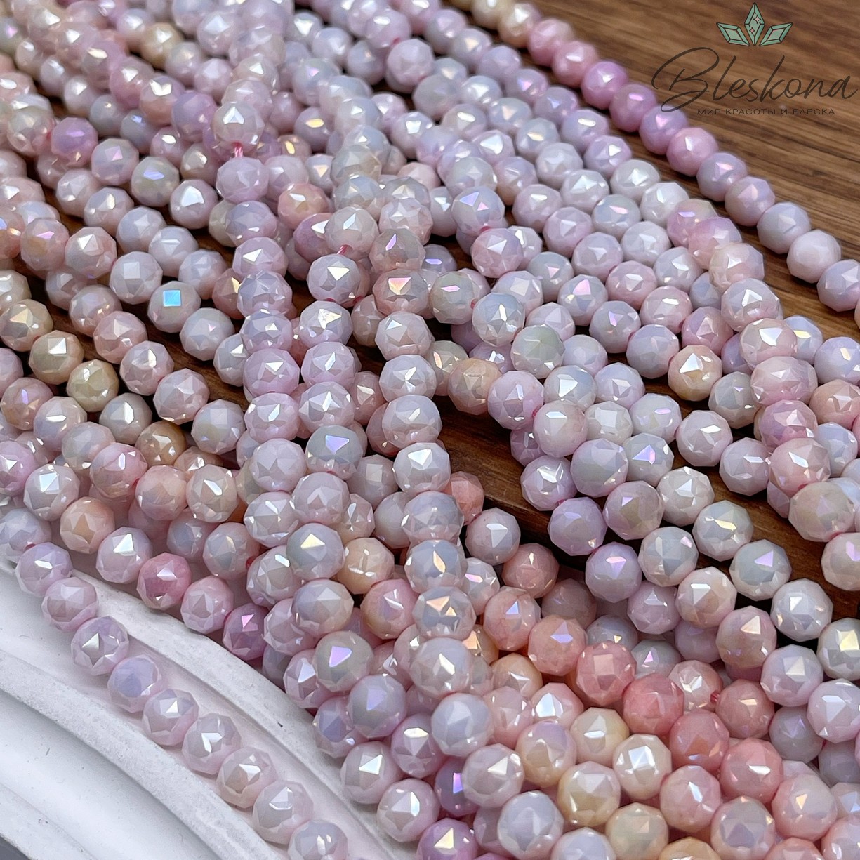 Стекло Lux микс № 3 огранка  острая 6 мм