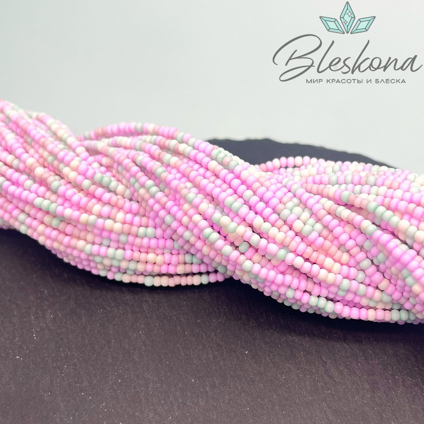 3*2 мм Бусины стекло рондель микс №4