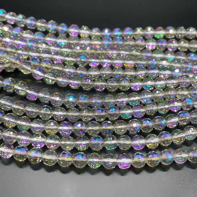 6 мм Стекло Lux, шар, цвет песочный с фиолетовым переливом