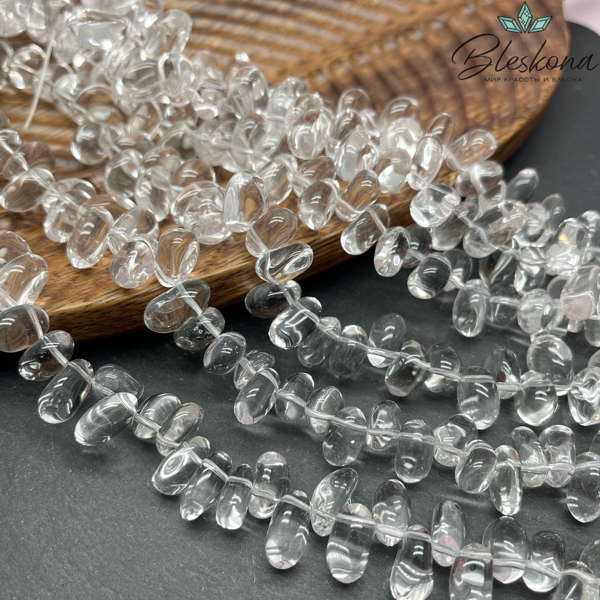 Горный хрусталь фриформ (со смещенным центром) 13-15 мм