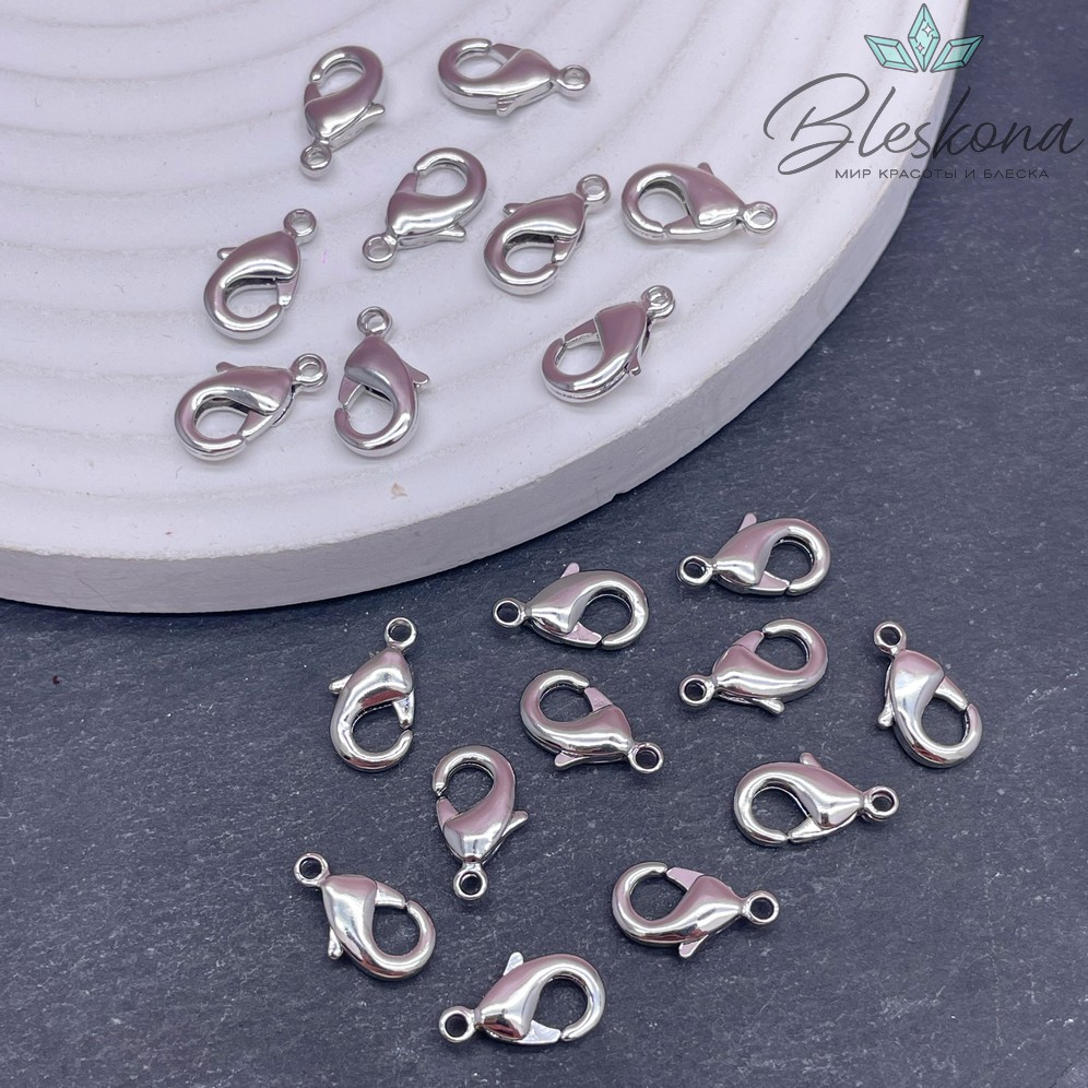 10 мм Цвет серебро, Замок Люкс округлый