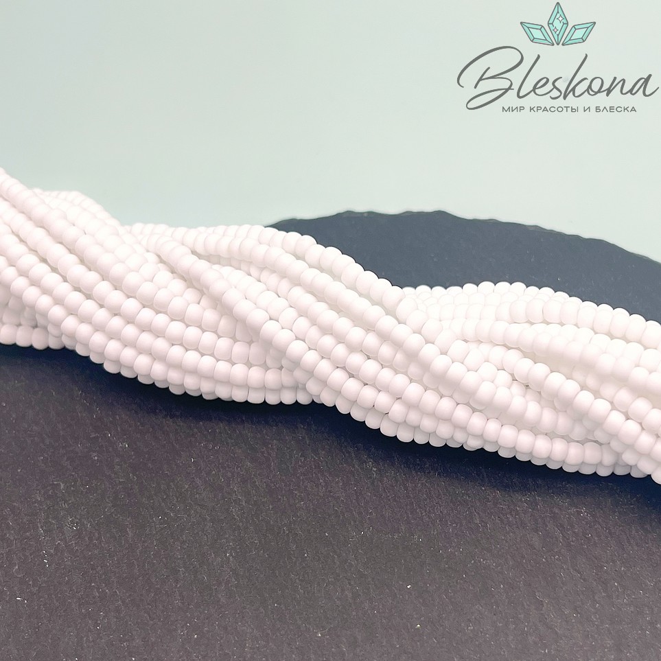 4*3 мм Бусины стекло рондель белые