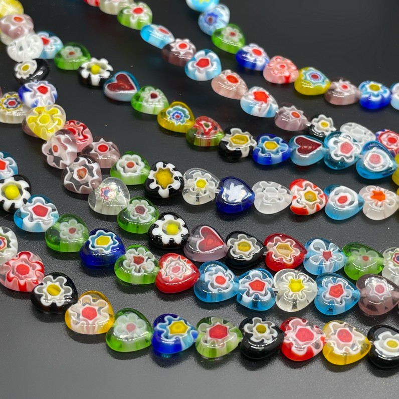 Муранское стекло  сердце 7,5 мм