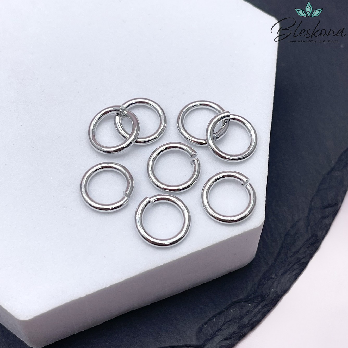 Колечки цвет серебро 10*1,4 мм уп.1гр 