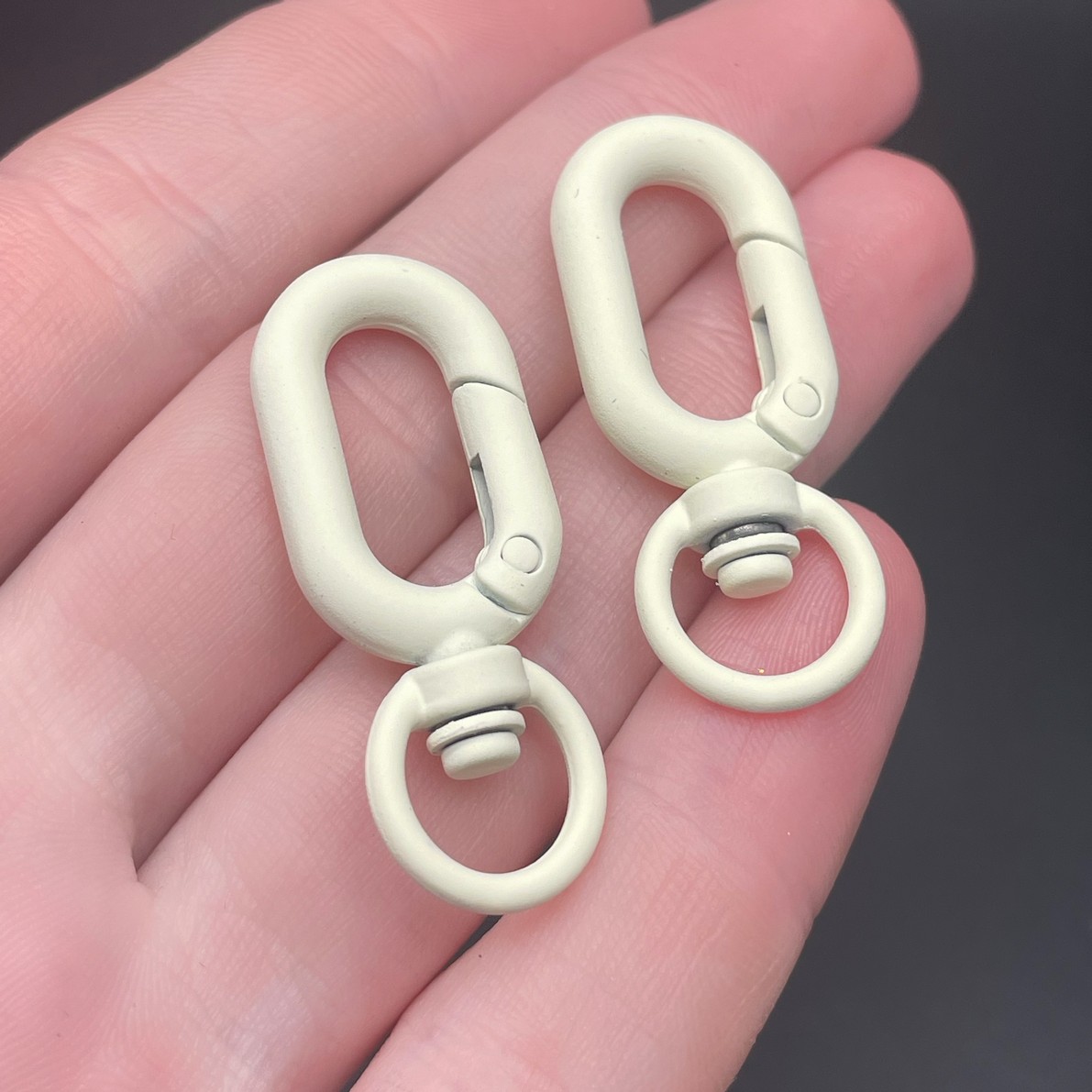 15,7*38мм , Замок крупный белая эмаль матовая