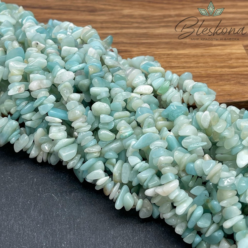 Крошка Амазонит №3 ширина бусин ~ 7-9 мм