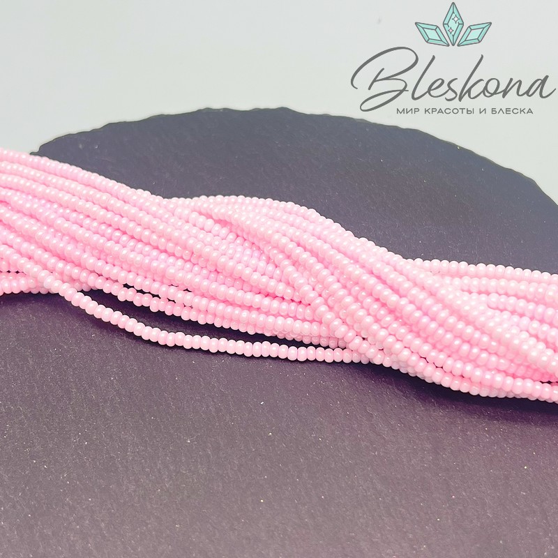 3*2 мм Бусины стекло рондель перламутрово- розовые