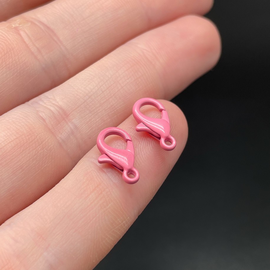 12 мм , Замок круглый  пудровая эмаль