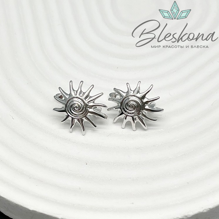 18*16 мм Цвет серебро, Швензы Солнечная ракушка