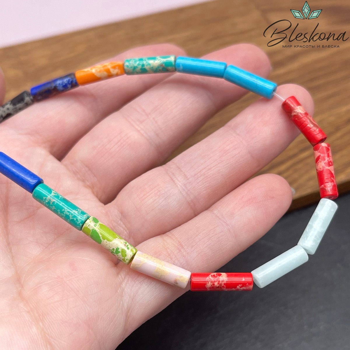 Варисцит микс  имитация трубочки 13*4мм