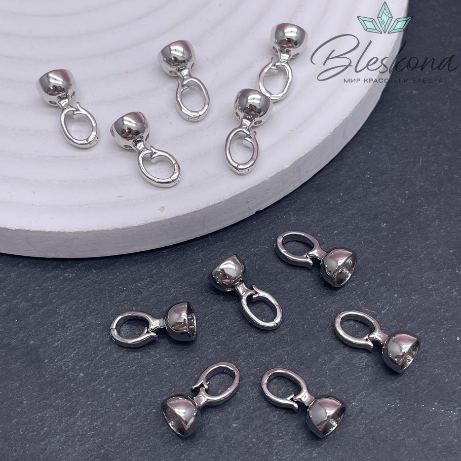 14*7 мм Цвет серебро, Замок концевик 