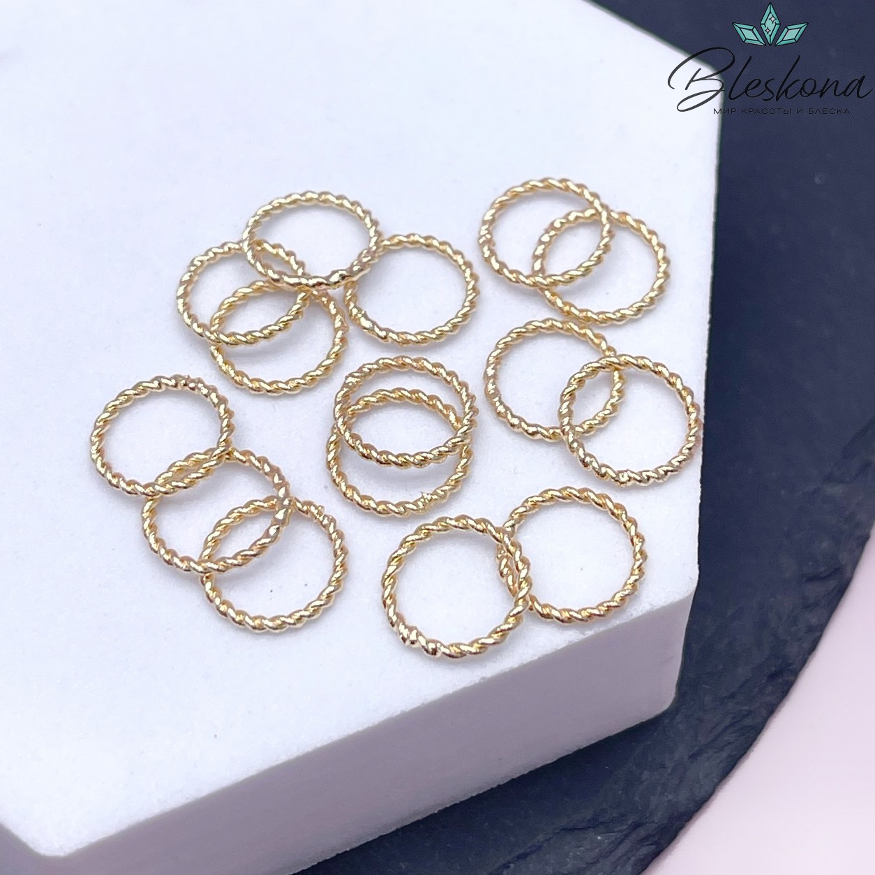 Соединительный элемент, Цвет золото 10 мм 