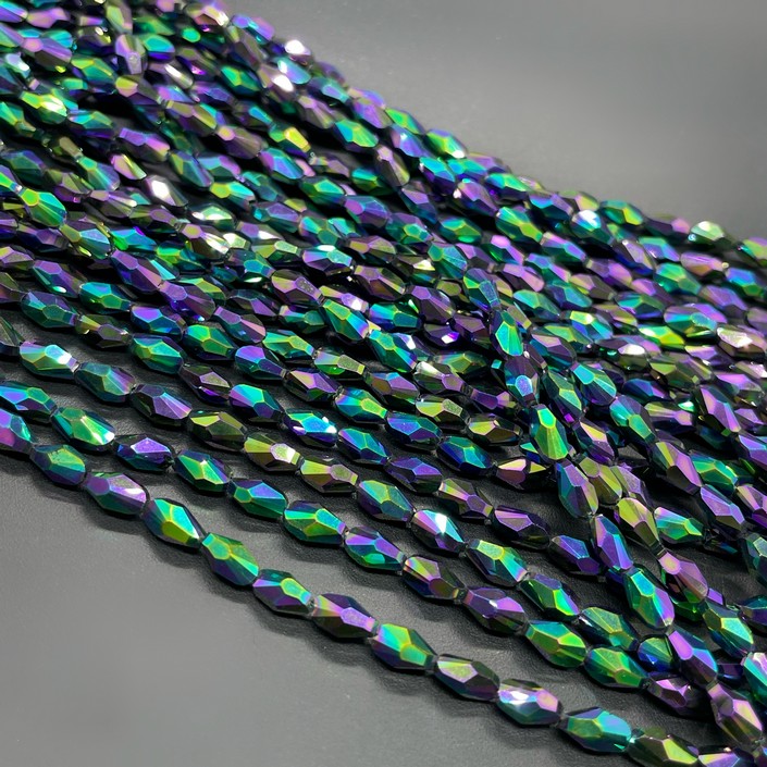 4*7,5 мм Стекло Lux, ракушка мини, цвет хамелеон