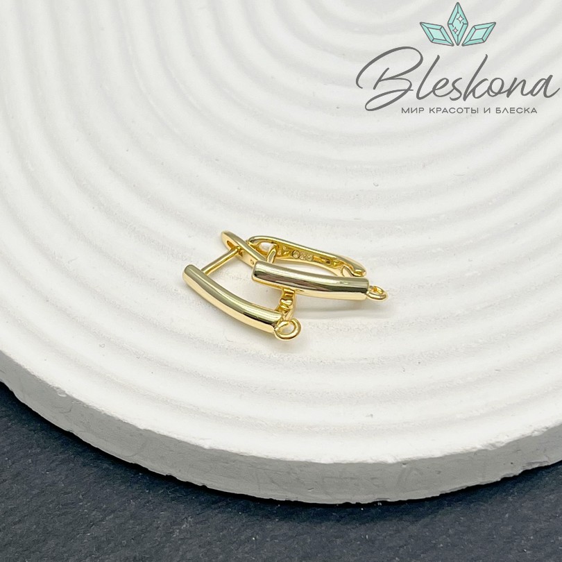 18*3,2мм Цвет золото, Швензы без страз Люкс №24