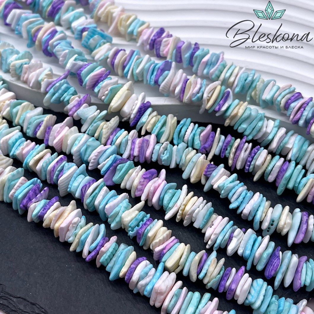 Перламутр микс №2 диски из ракушки 9-11 мм