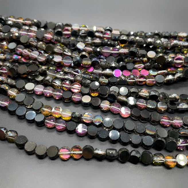 6 мм Стекло Lux, таблетка, цвет черный с переливом хамелеон