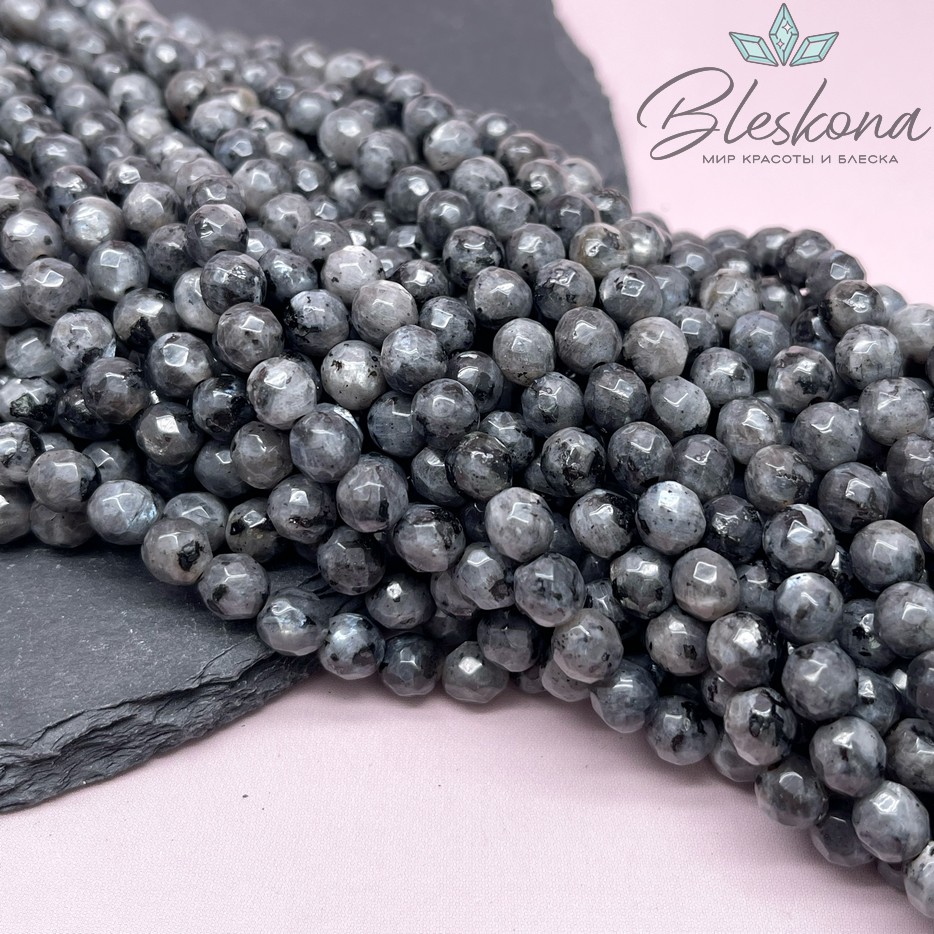 Ларвикит (Лабрадорит) огранка 6 мм