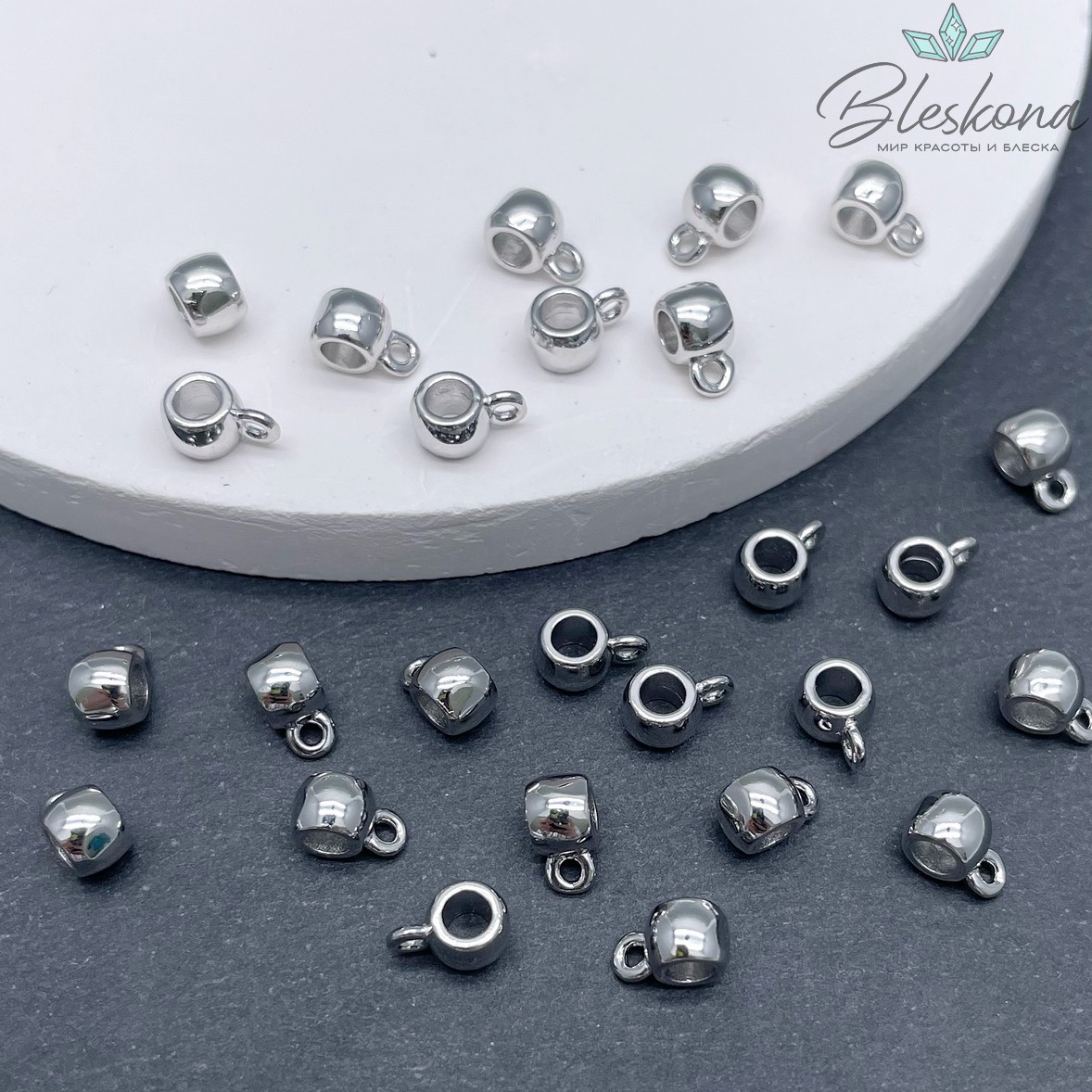 5,5*3,6 мм Цвет серебро, Бейл неразъемное кольцо