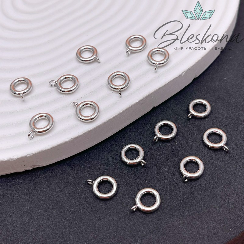 9 мм Цвет серебро, Бейл разъемное кольцо