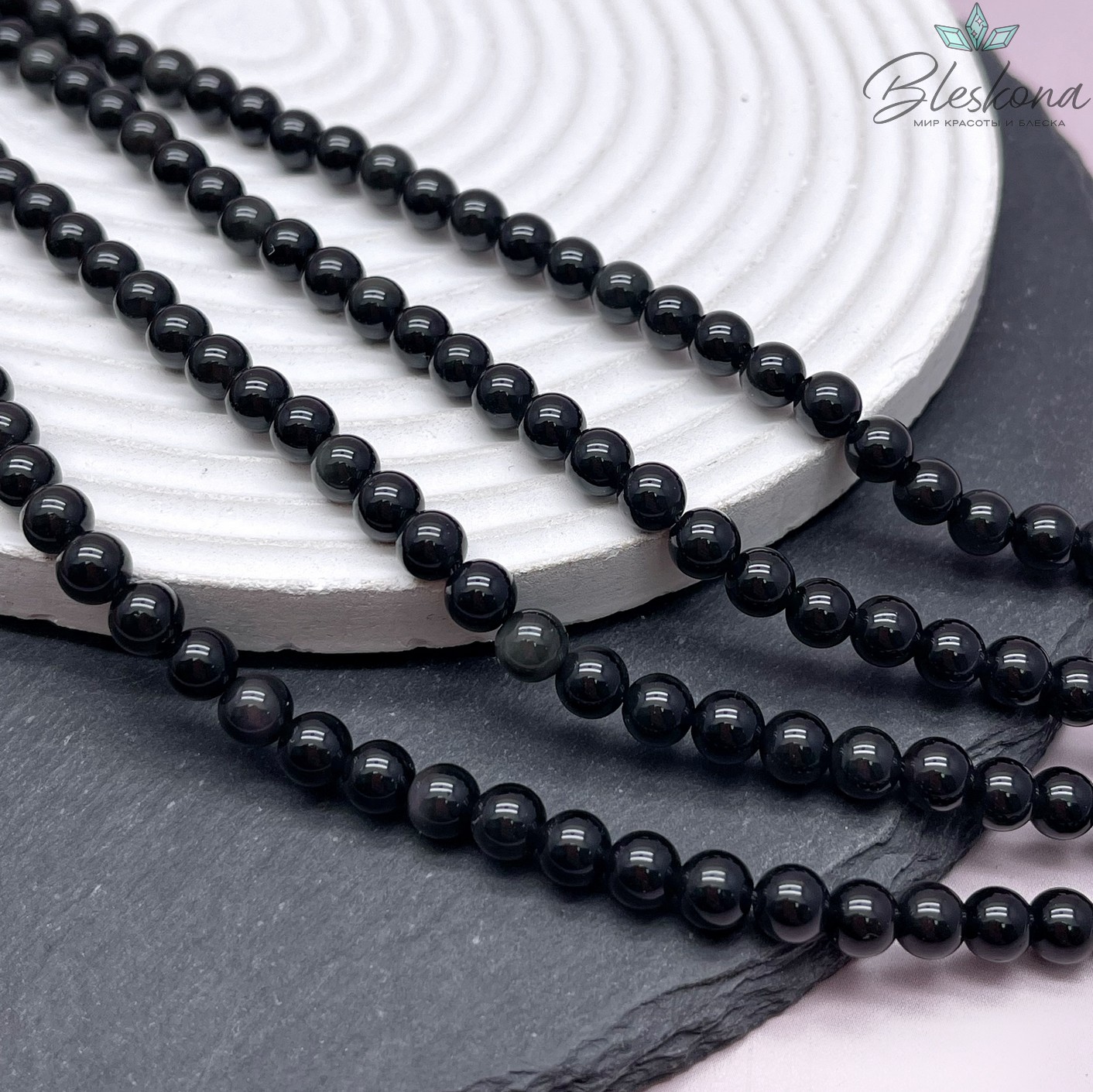 Обсидиан радужный шар 6 мм