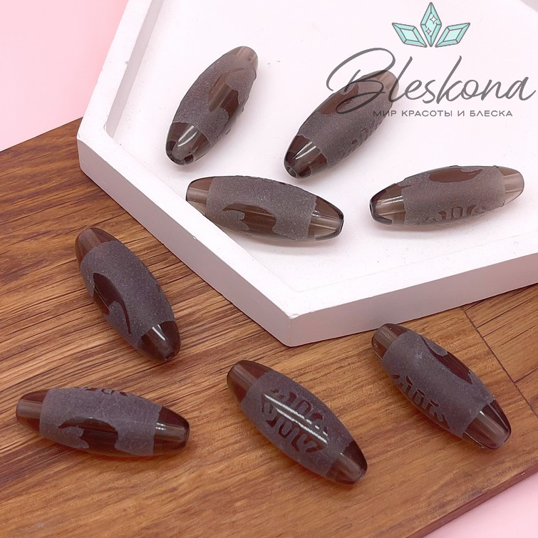 Бусина Дзи Сау и летучая мышь 30*11 мм