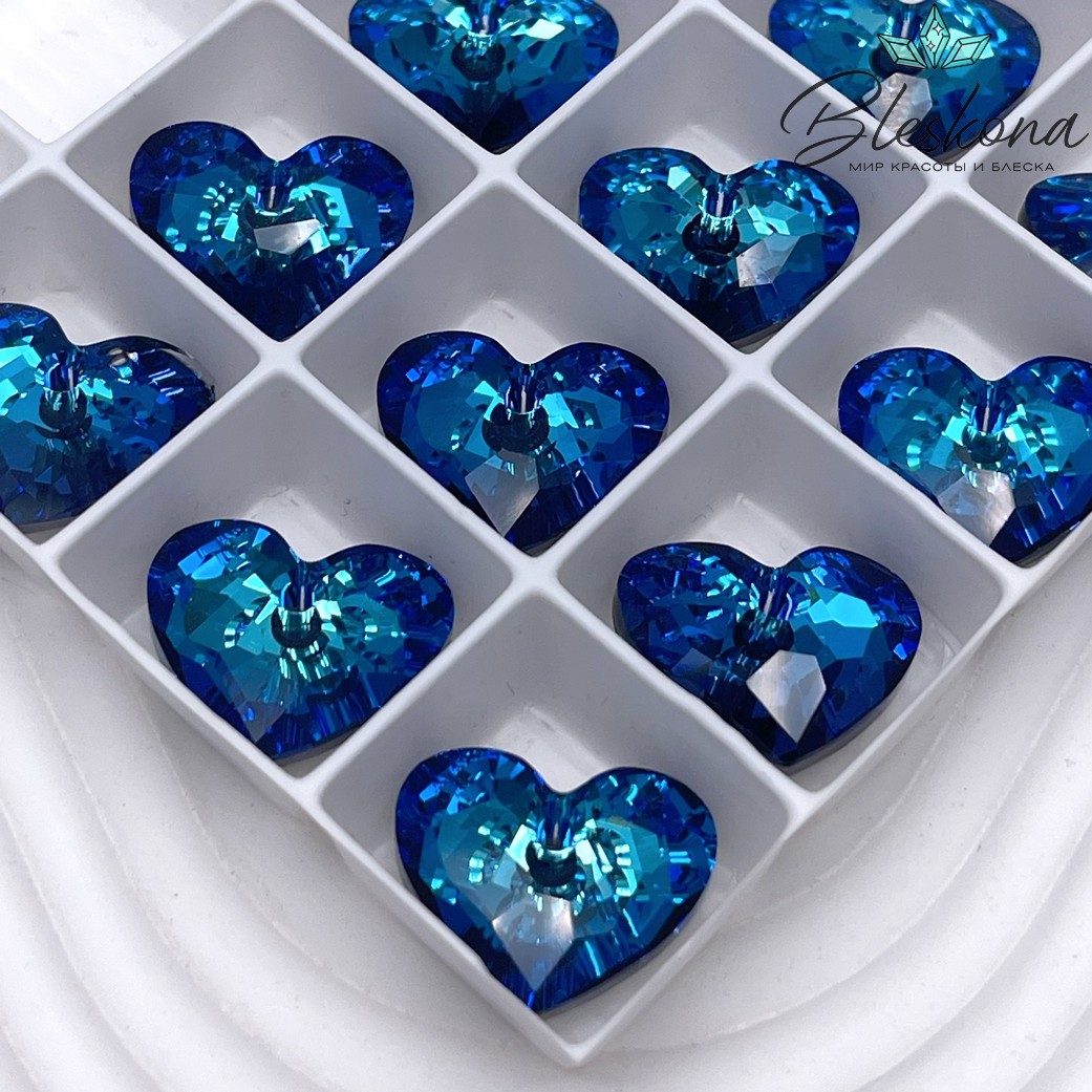 6264 Truly In Love Heart 18 мм Crystal Bermuda Blue P