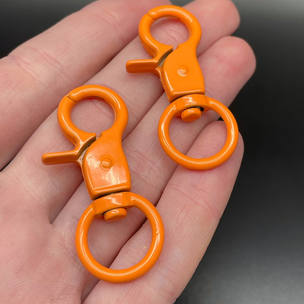 16*45,5мм , Замок крупный оранжевая эмаль 