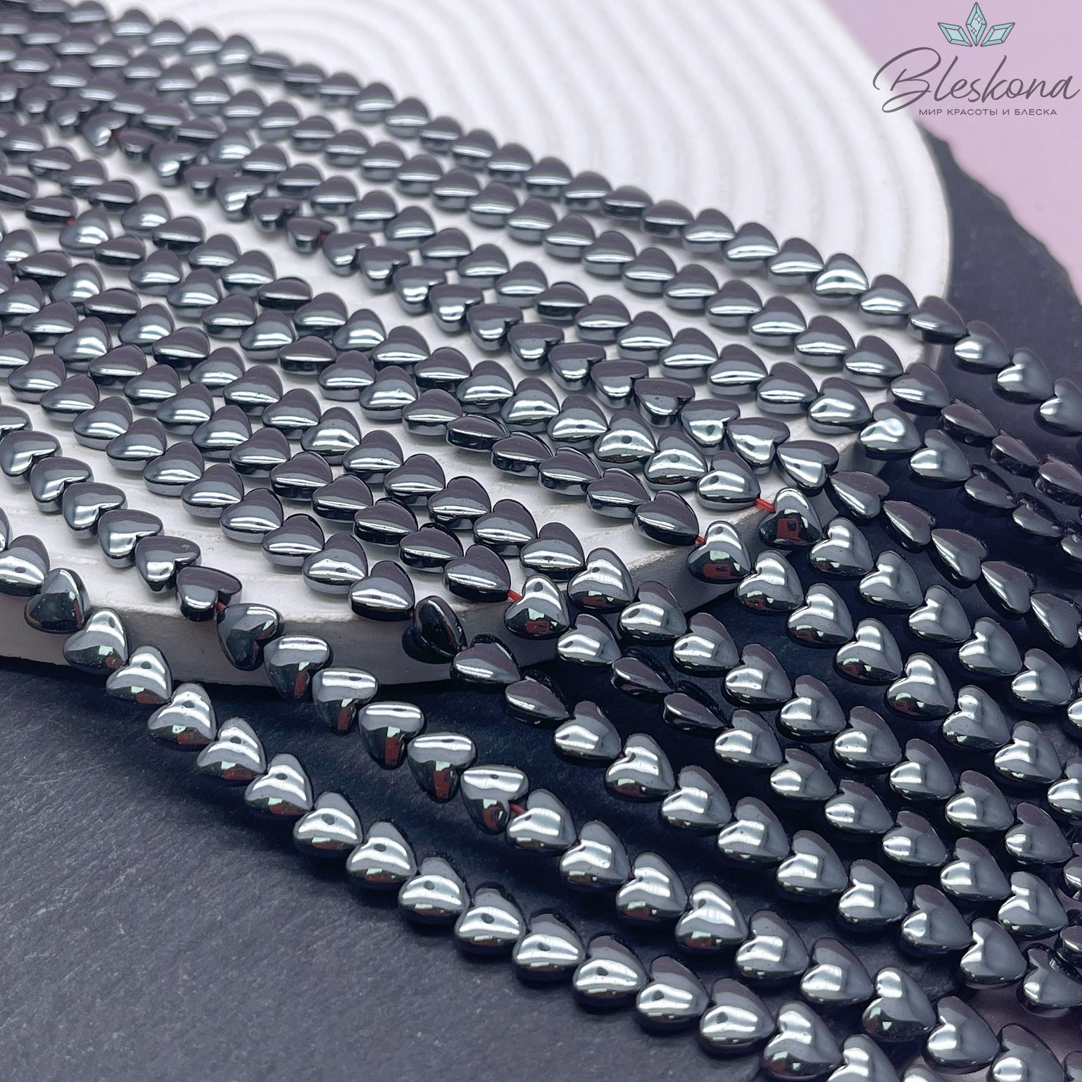 6 мм Гематин сердце объемное, имитация