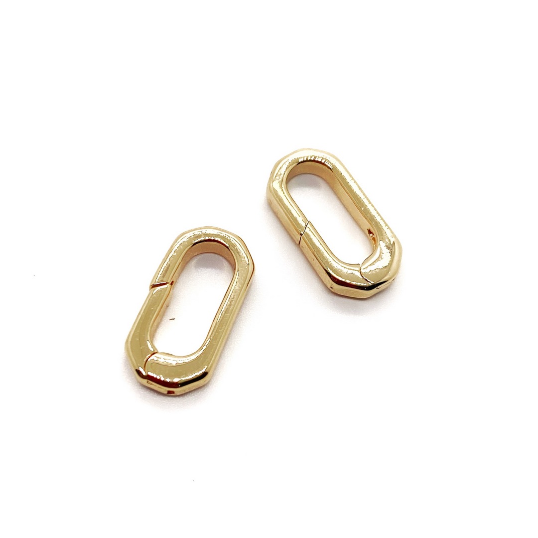 16,2*8,2мм Цвет Золото, Замок Карабин Овал Углы