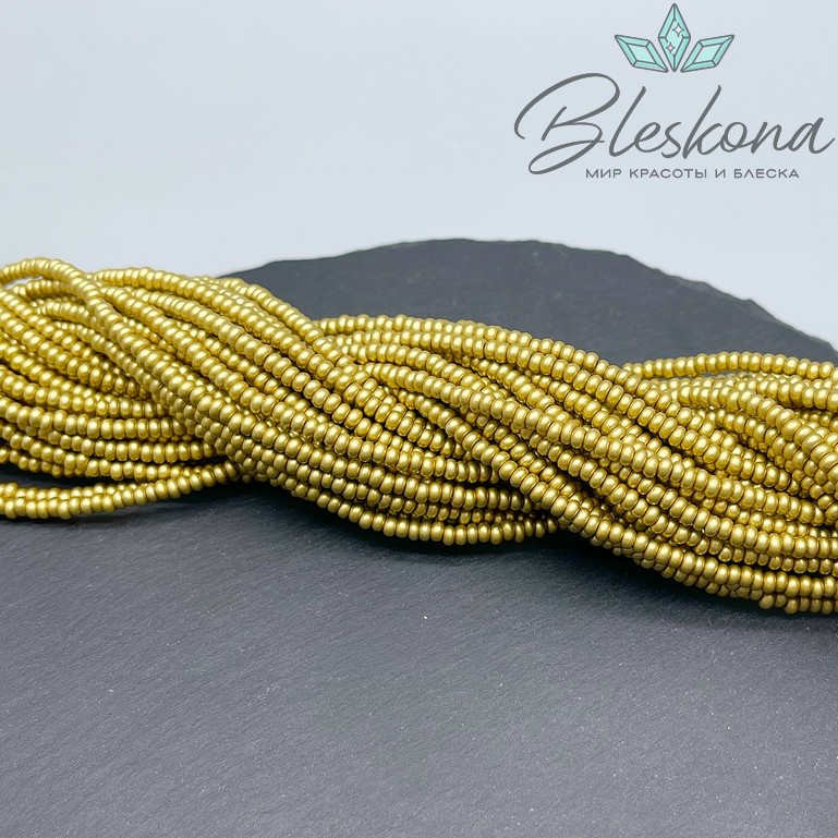 3*2 мм Бусины стекло рондель золотые