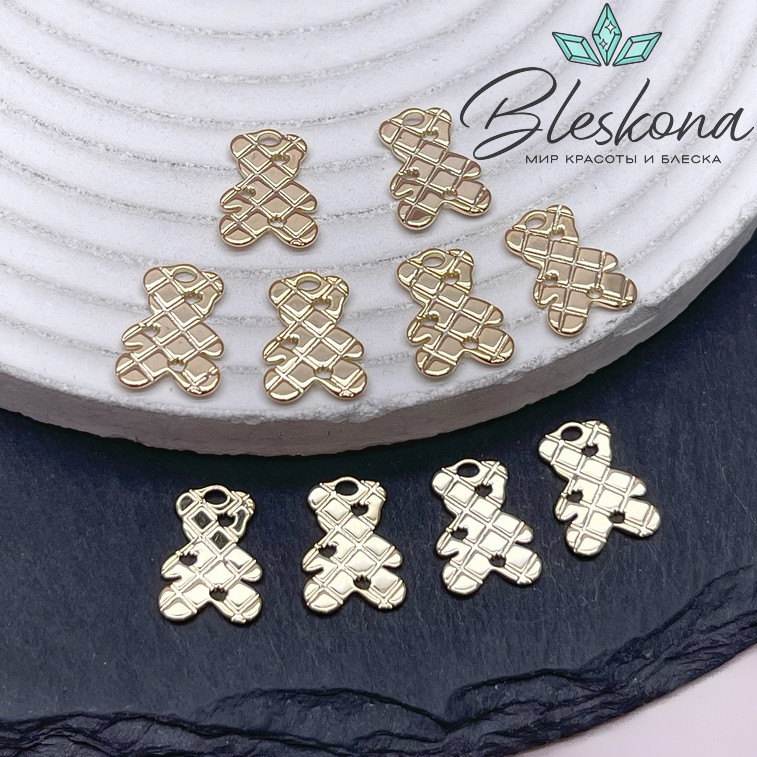 13,3*9,8 мм Цвет золото, Подвеска Мишка 