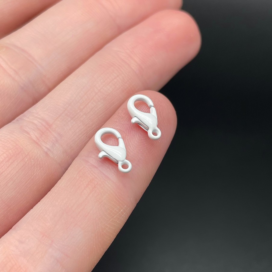 10 мм , Замок круглый  белая эмаль