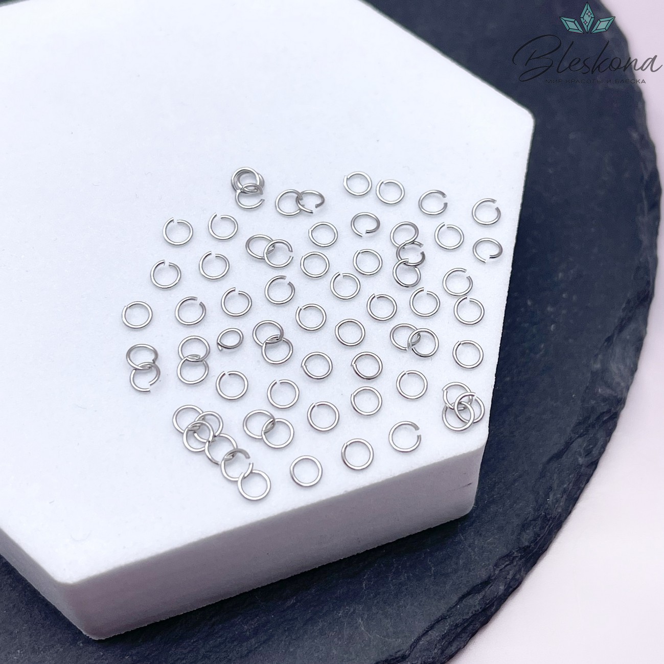 3,5*0,5 мм Цвет серебро, Колечки уп. 1 гр. 