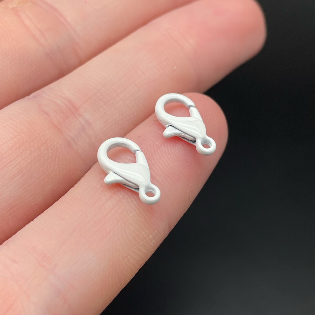 12 мм , Замок круглый  белая эмаль