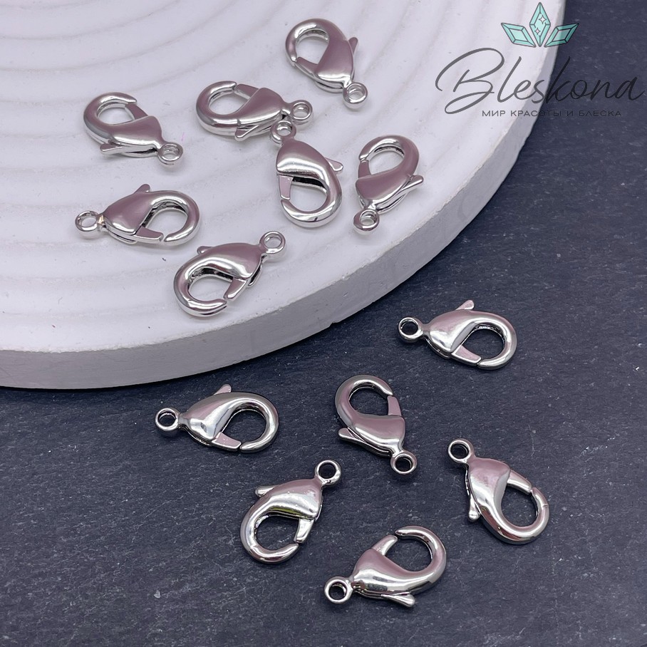12 мм Цвет серебро, Замок округлый Люкс 