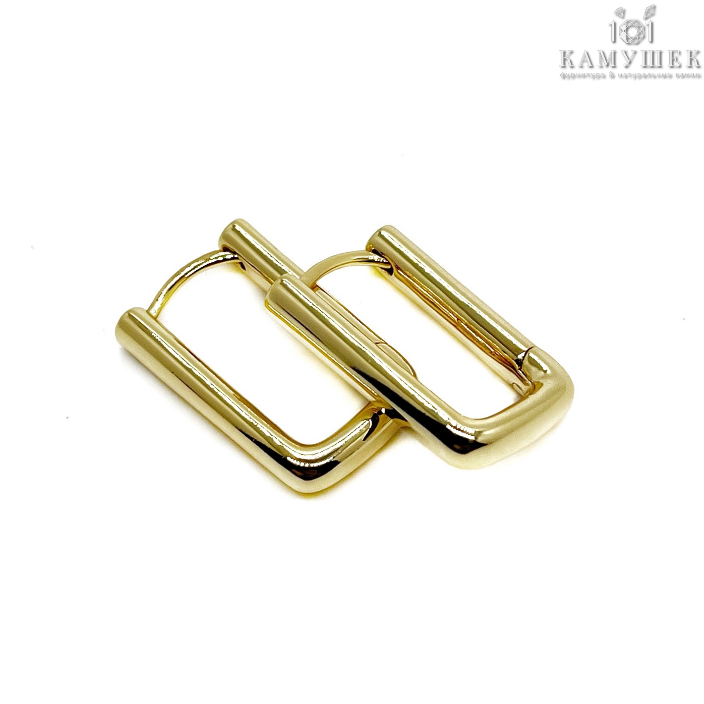 22*14мм Цвет золото, Швензы Прямоугольник Конго Люкс