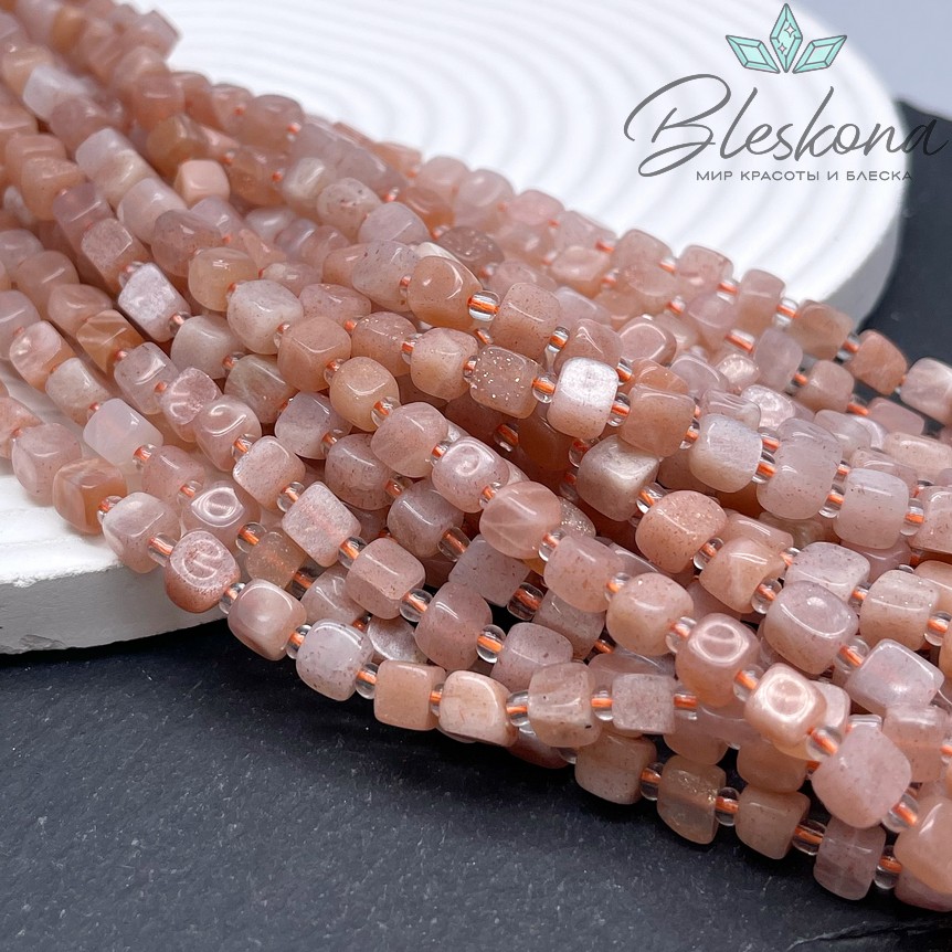 Солнечный камень куб фриформ 5,5 мм